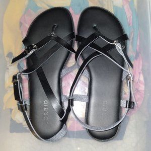Torrid All Black Gladiator Sandals 8.5 WW